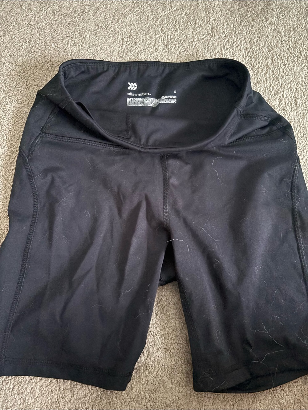 all in motion Black High-Rise Bike Shorts